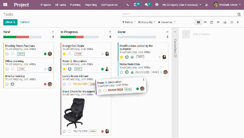 Odoo • Texte et Image